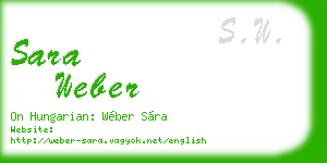 sara weber business card